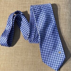Versace Blue and White Patterned Tie